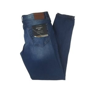 Tahari Jeans 36x33 Mens Skinny Fit Comfort Stretch Rinse Flexible Waist Skater